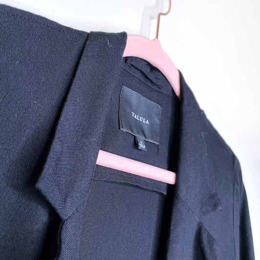 talula kent black open blazer - size 0