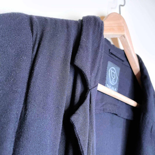 talula kent open black casual blazer jacket - size 2