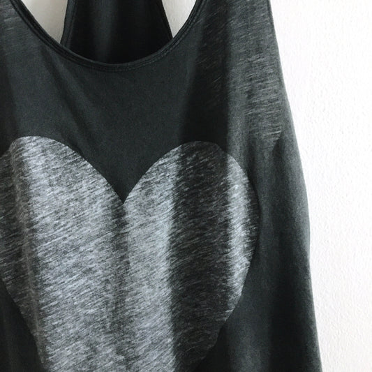 Talula washed down racerback heart tank - size xs