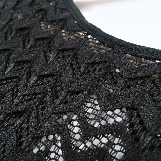 tfnc lace top fit and flare party dress - size small