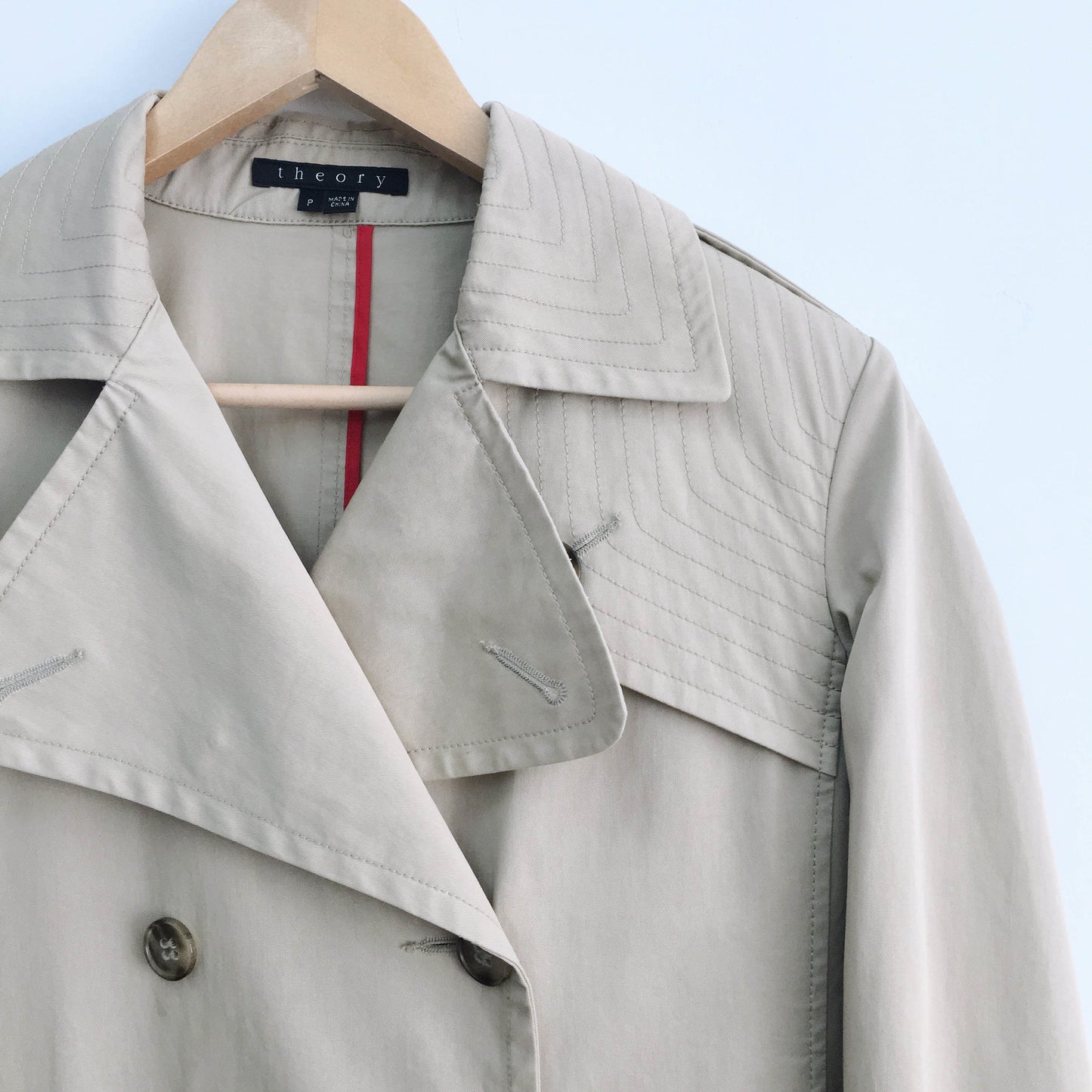 Theory half-belt Trench Coat in Natural - size Small