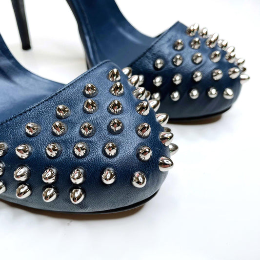 thomas wylde semi automatic studded heels with ankle strap - size 8