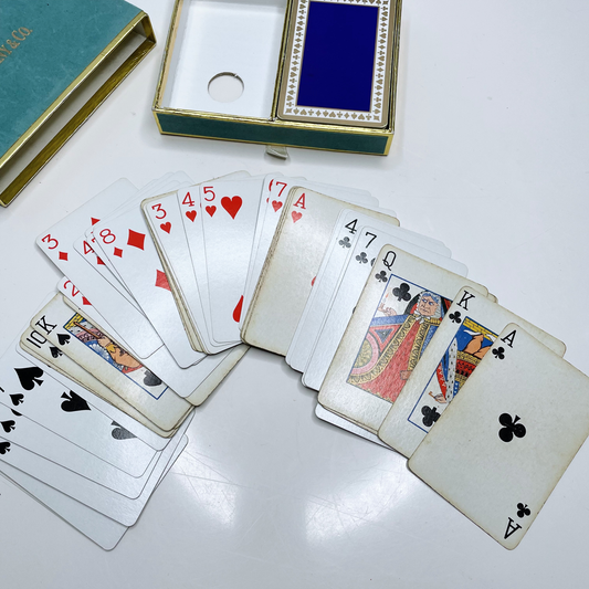 vintage tiffany & co playing cards set and gift box