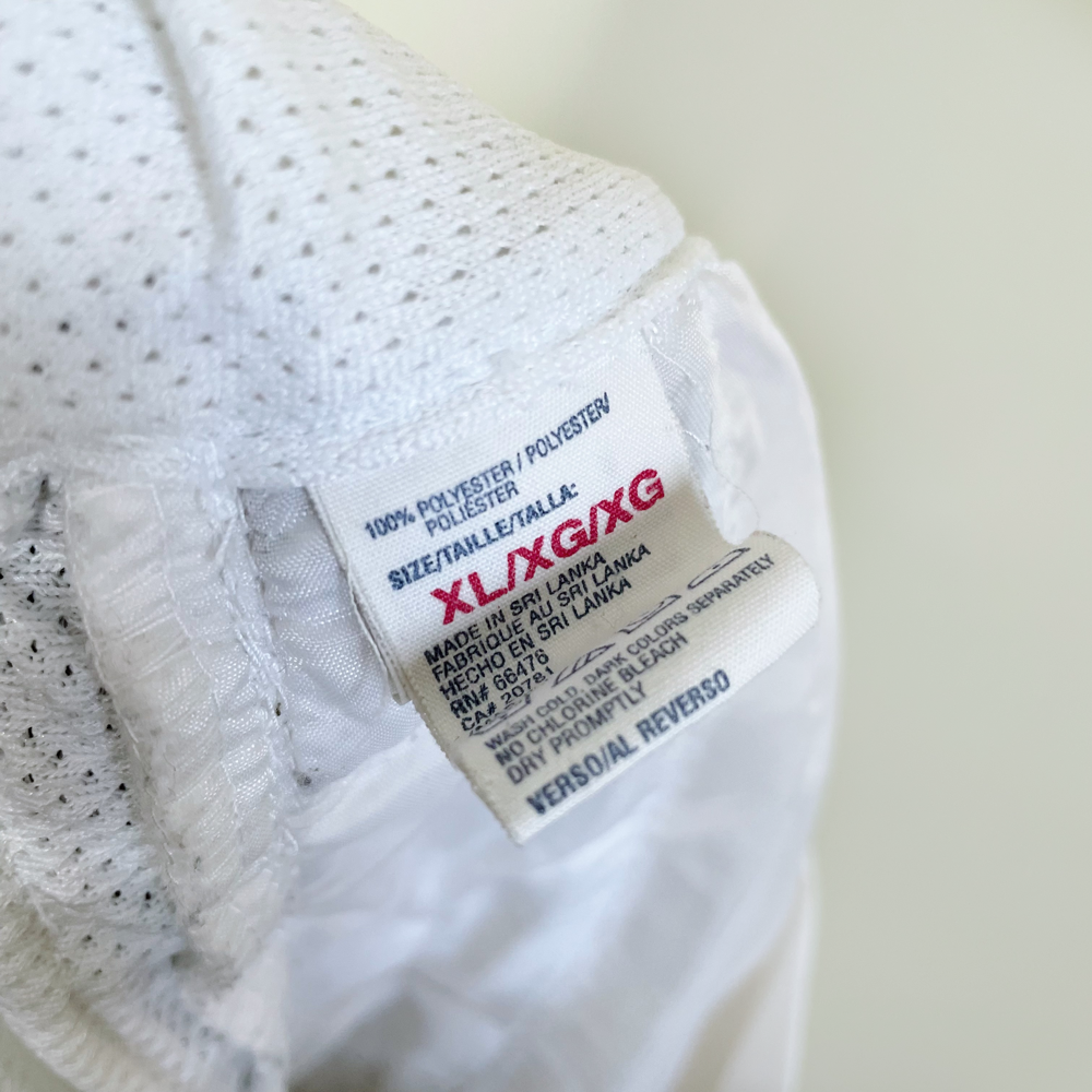 vintage 90s tommy jeans white mesh baggy track pants - size xl