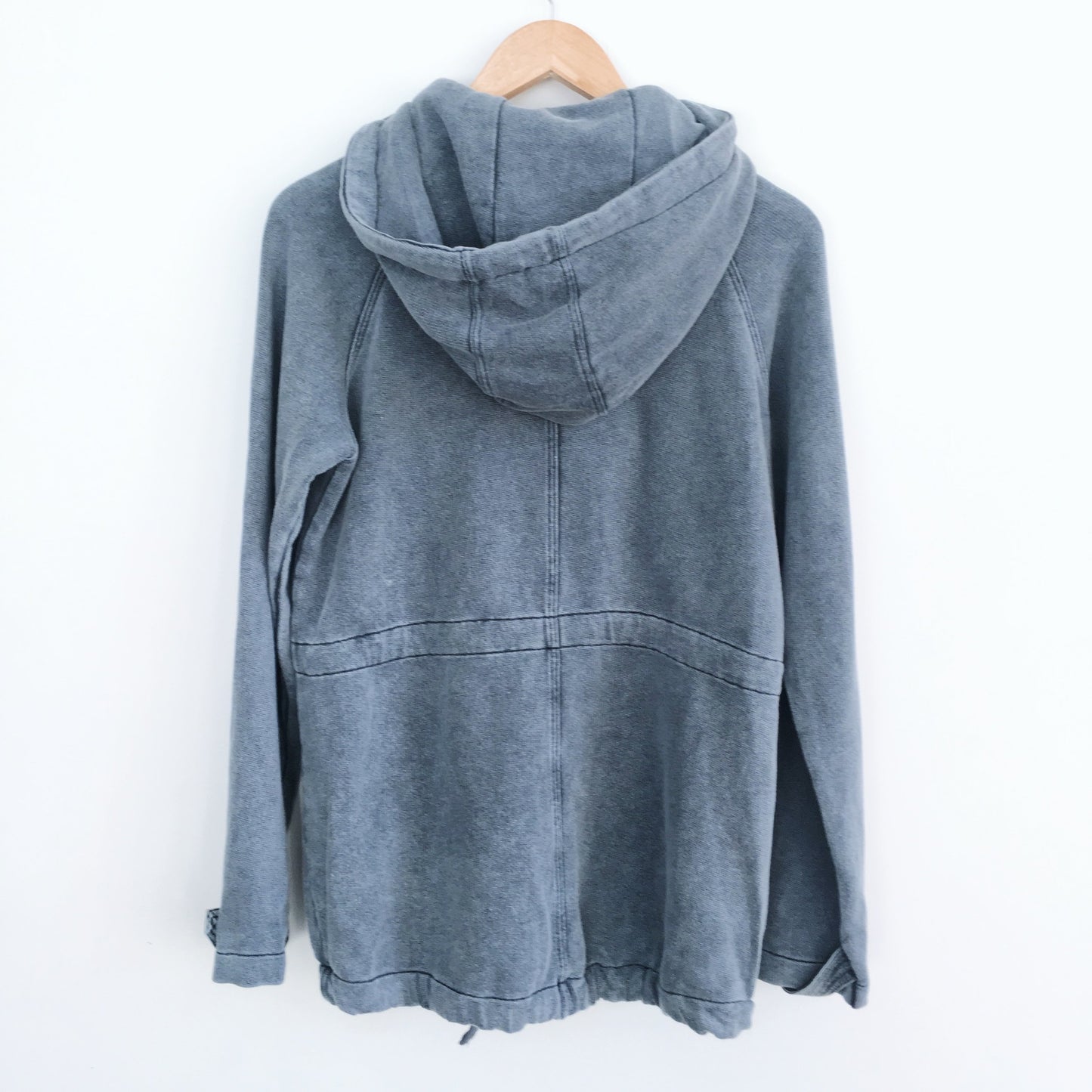 Topshop Snap Hooded Sweatshirt Jacket - size 4