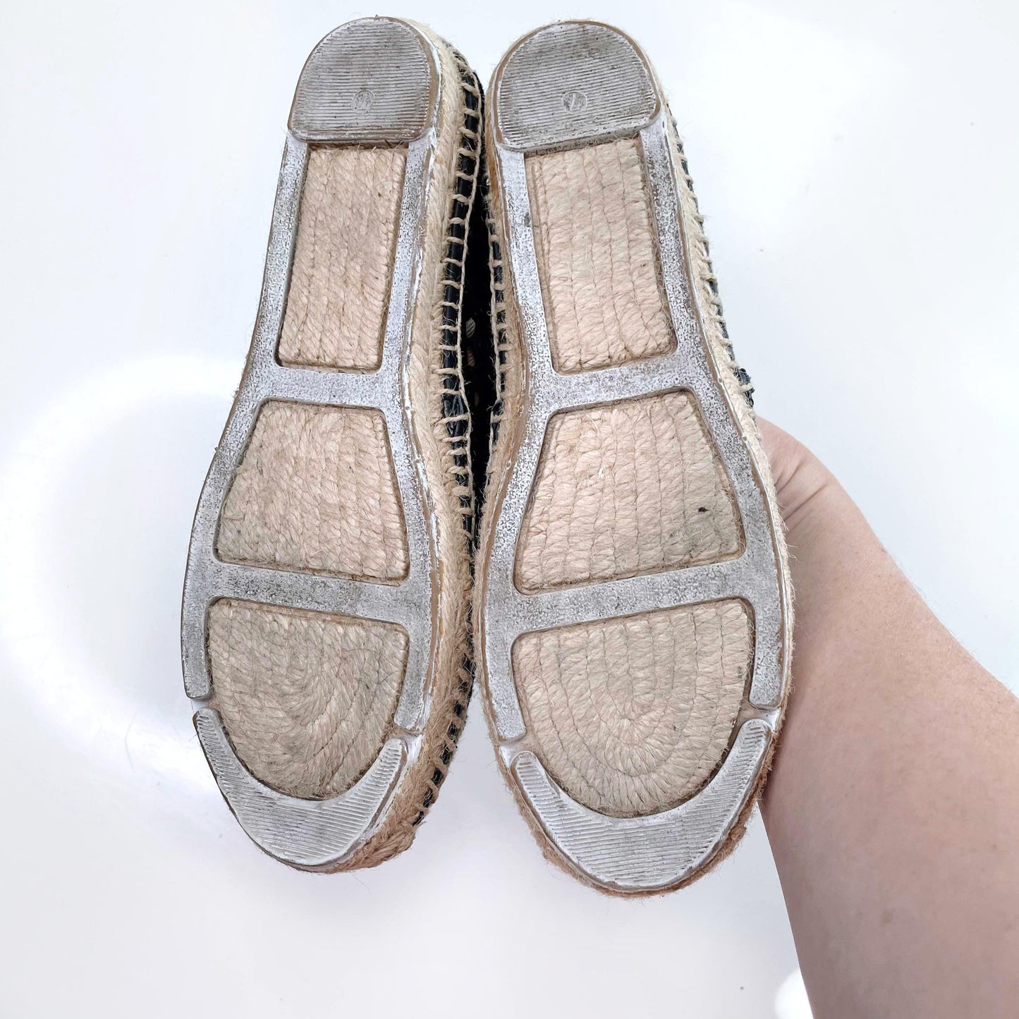 tory burch lucia blue lace espadrilles - size 7