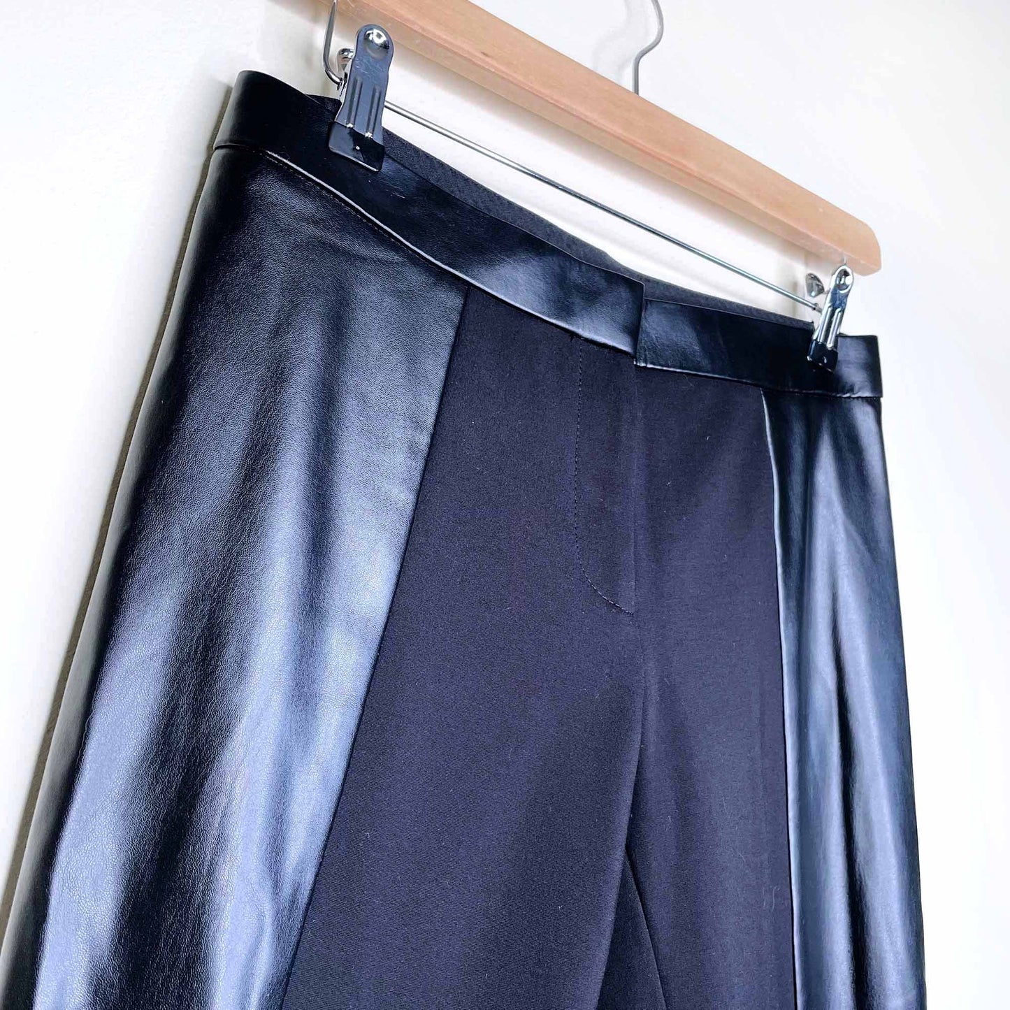 tory burch legging pants with faux leather panel - size xs