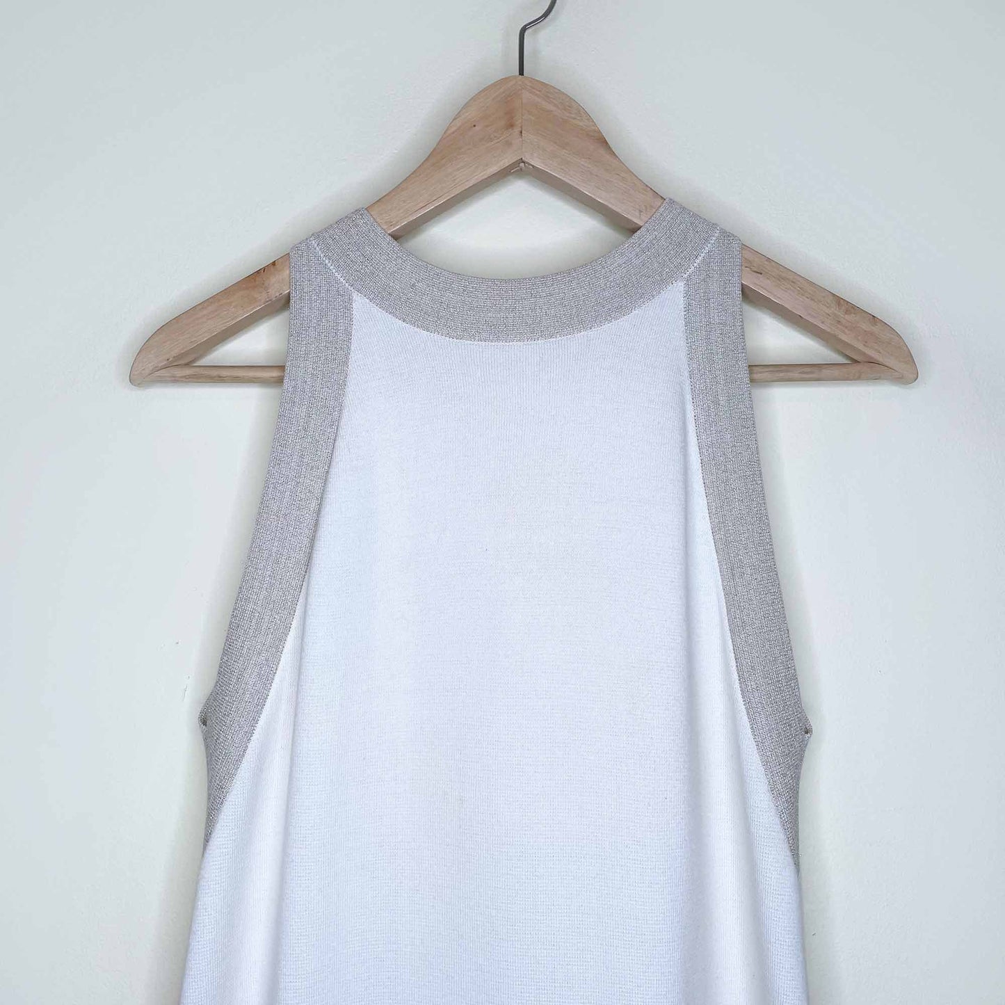 trina turk knit halter dress with metallic trim - size small