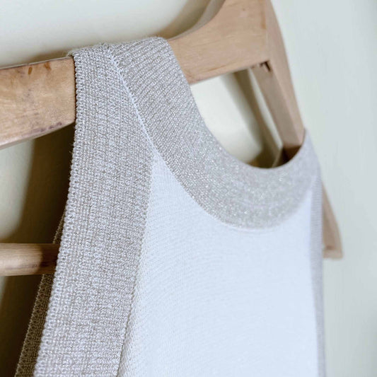 trina turk knit halter dress with metallic trim - size small