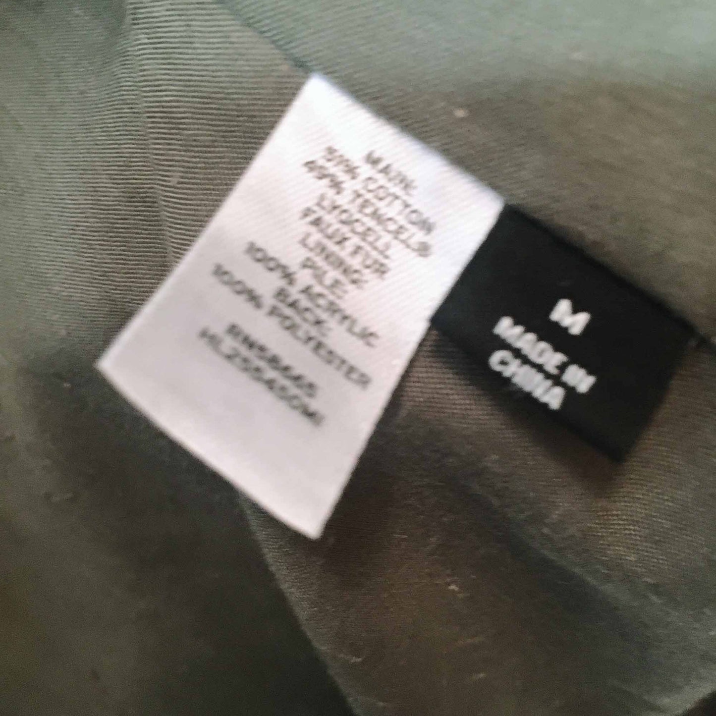 Trouvé twill parka with leopard faux fur removable lining - size Medium