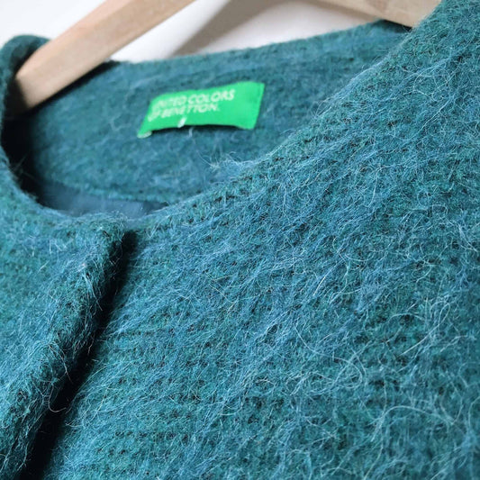 United Colors of Benetton mohair swing coat - size Small