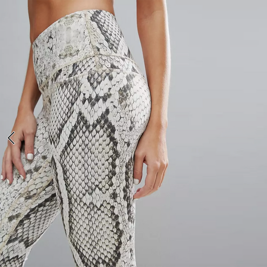 varley high rise snakeskin leggings - size small