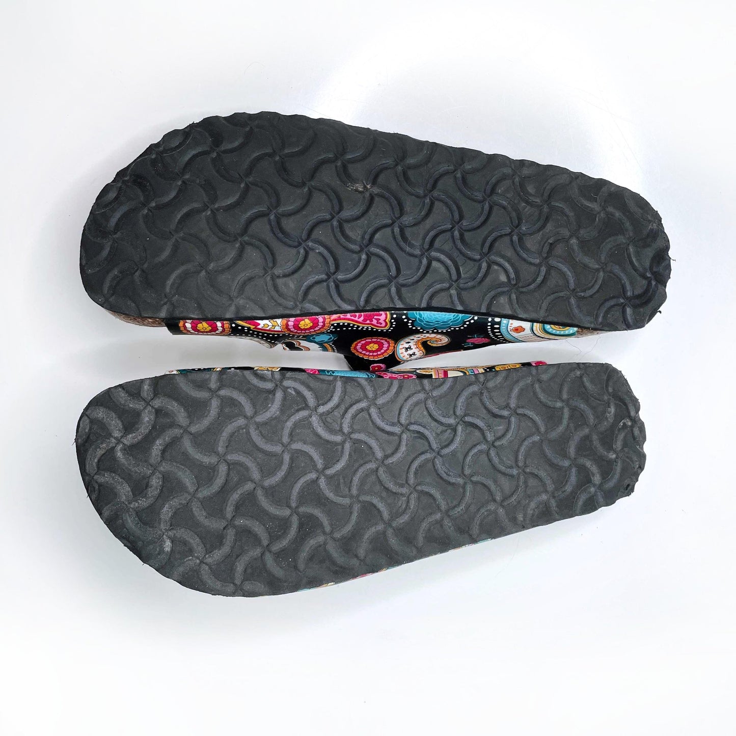 viking three-strap banff paisley print sandals - size 40