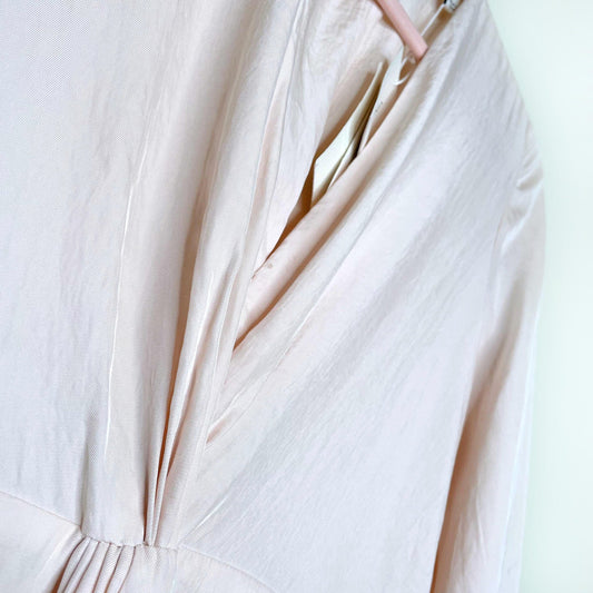 nwt vince satin twist drape long sleeve dress - size 8