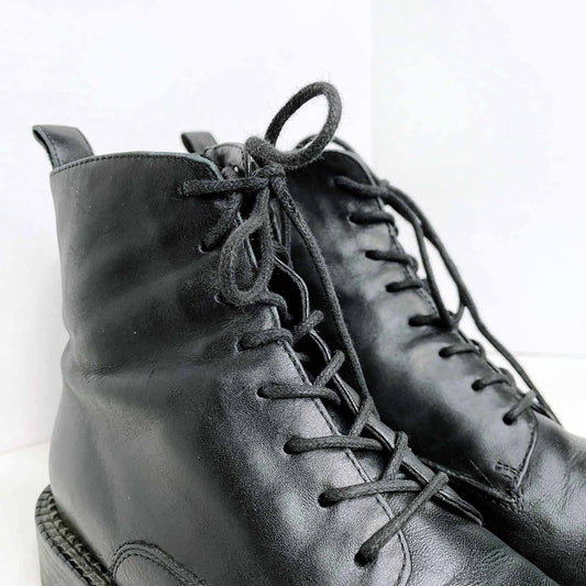 vince cabria slim leather lace up boot - size 6