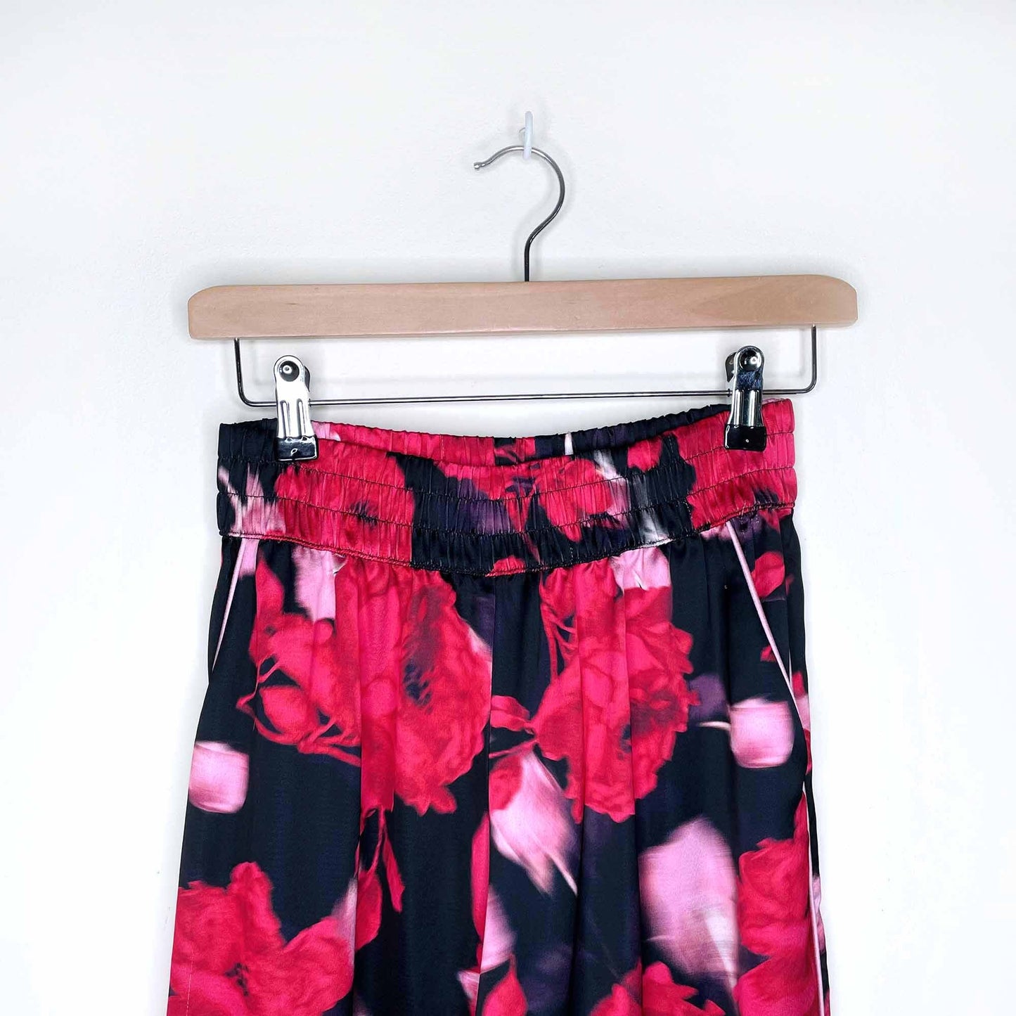 victoria's secret rose satin wide leg pajama pants - size xs