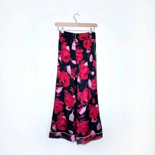 victoria's secret rose satin wide leg pajama pants - size xs