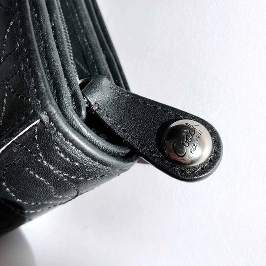 coach signature c print quilted leather wallet