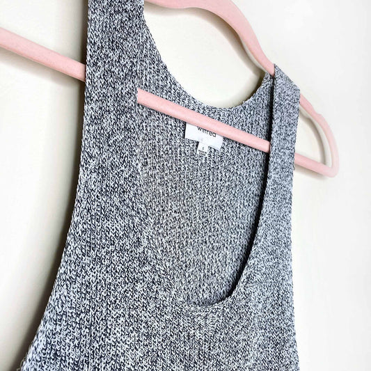 wilfred pinson blue heather knit tank - size small