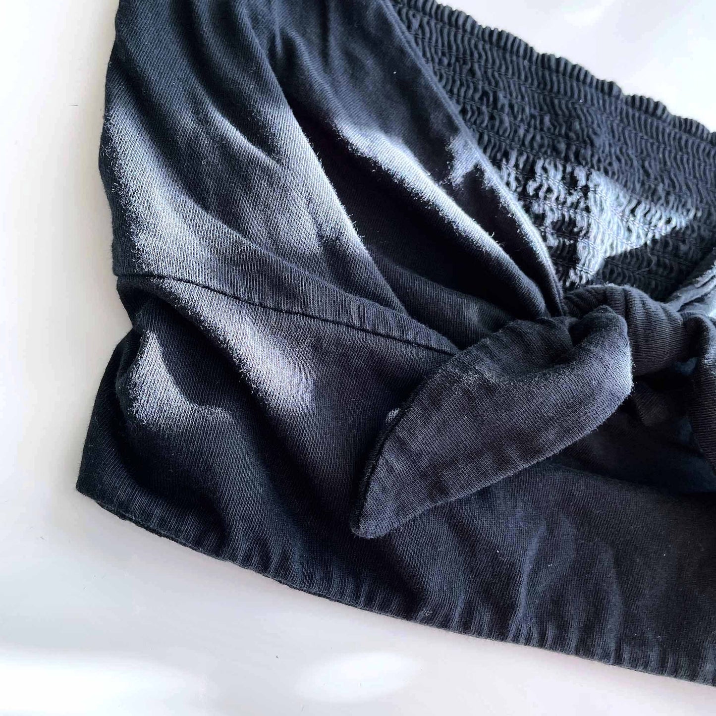 wilfred cropped daveney tie front tube top - size medium