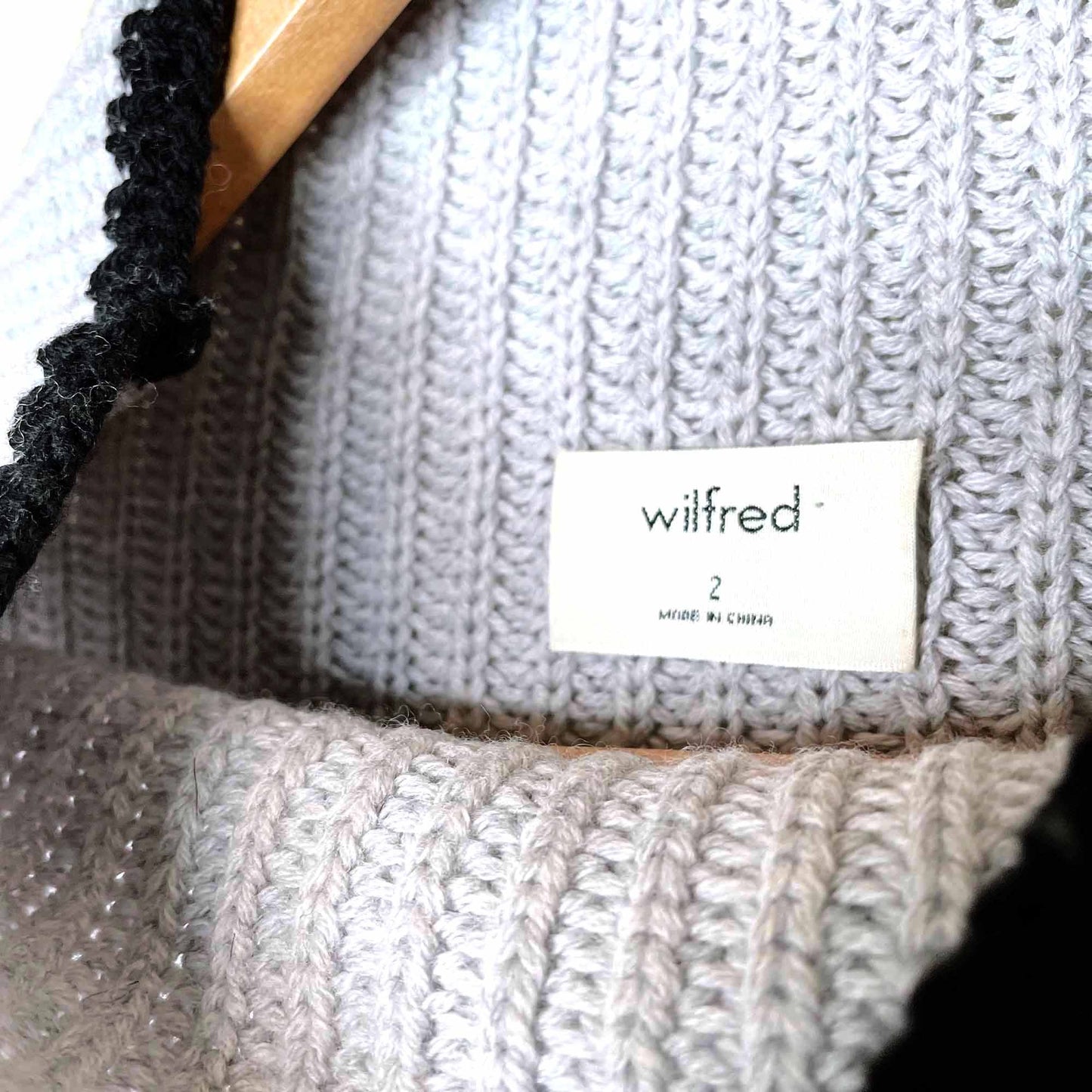 wilfred montpellier wool oversized knit pocket sweater - size 2