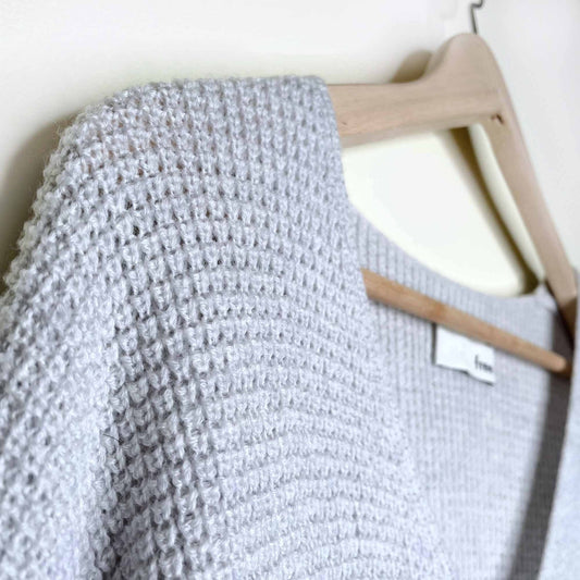 wilfred free wolter v-neck waffle knit wool sweater - size medium