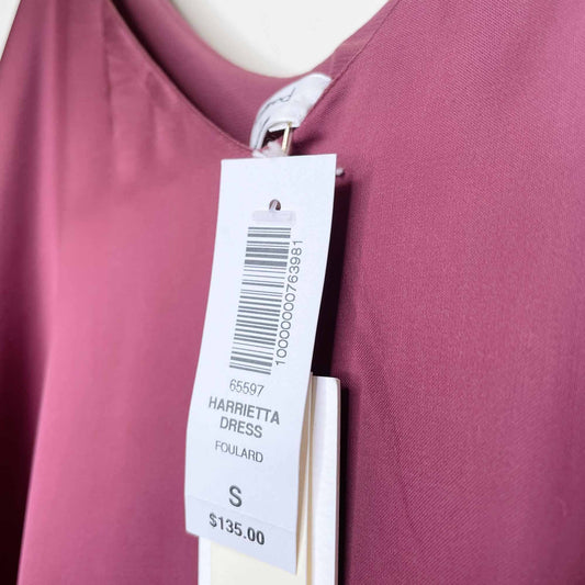 wilfred harrietta satin off-shoulder midi dress - size small