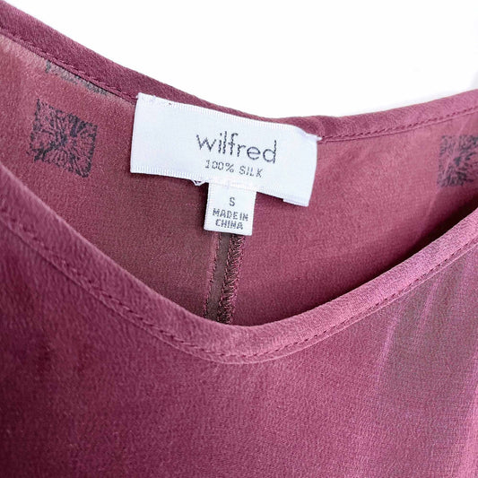 wilfred 100% silk printed tank - size small