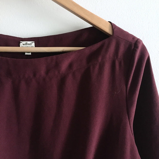 Wilfred boatneck peplum top - size Small