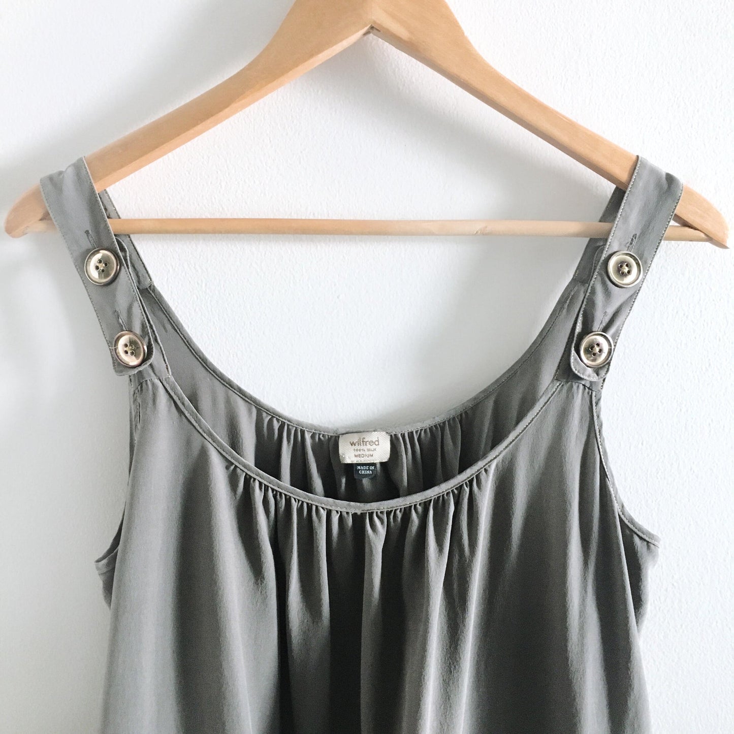 Wilfred grey silk dress - size Medium
