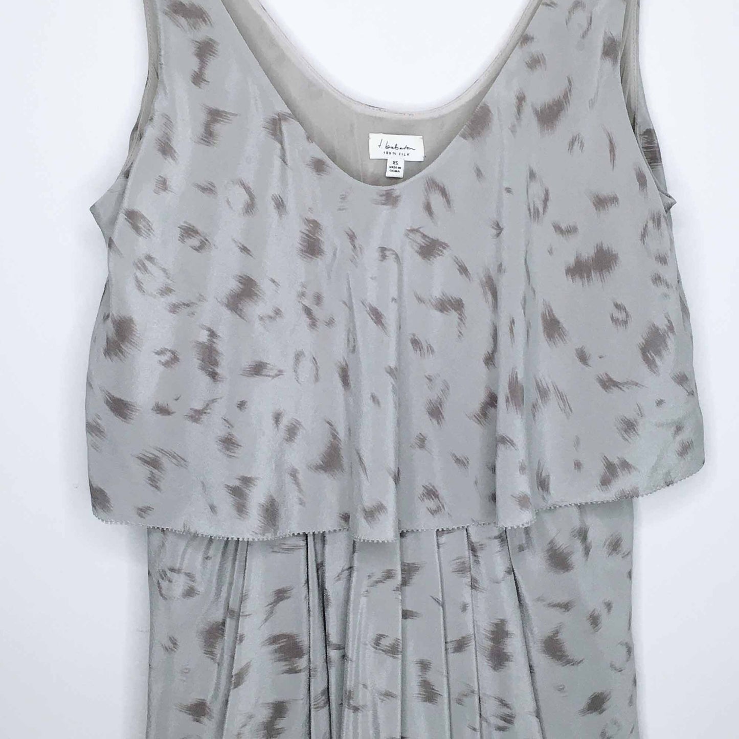 t. babaton ronnie silk animal print dress - size xs