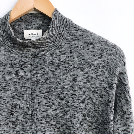 Wilfred speckled mock neck wool sweater - size xxs
