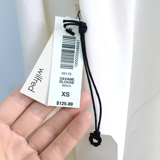 NWT Wilfred Silk Savane Blouse - size xs