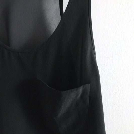 Wilfred silk & chiffon pocket tank - size Small