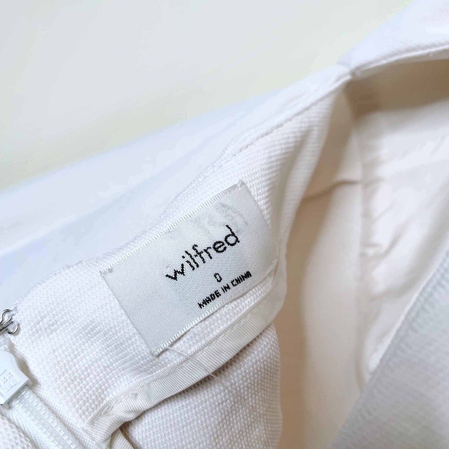 wilfred écoulement white tie back mini dress - size 0