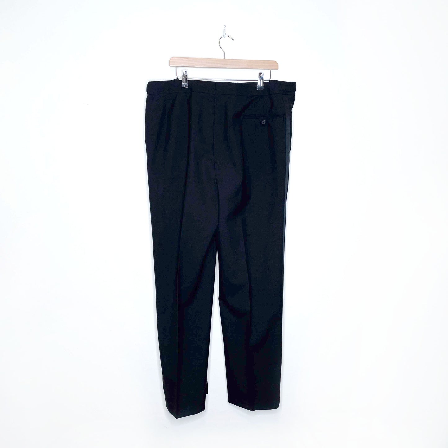 vintage men's black 2-piece saint laurent le smoking tuxedo - size 44L