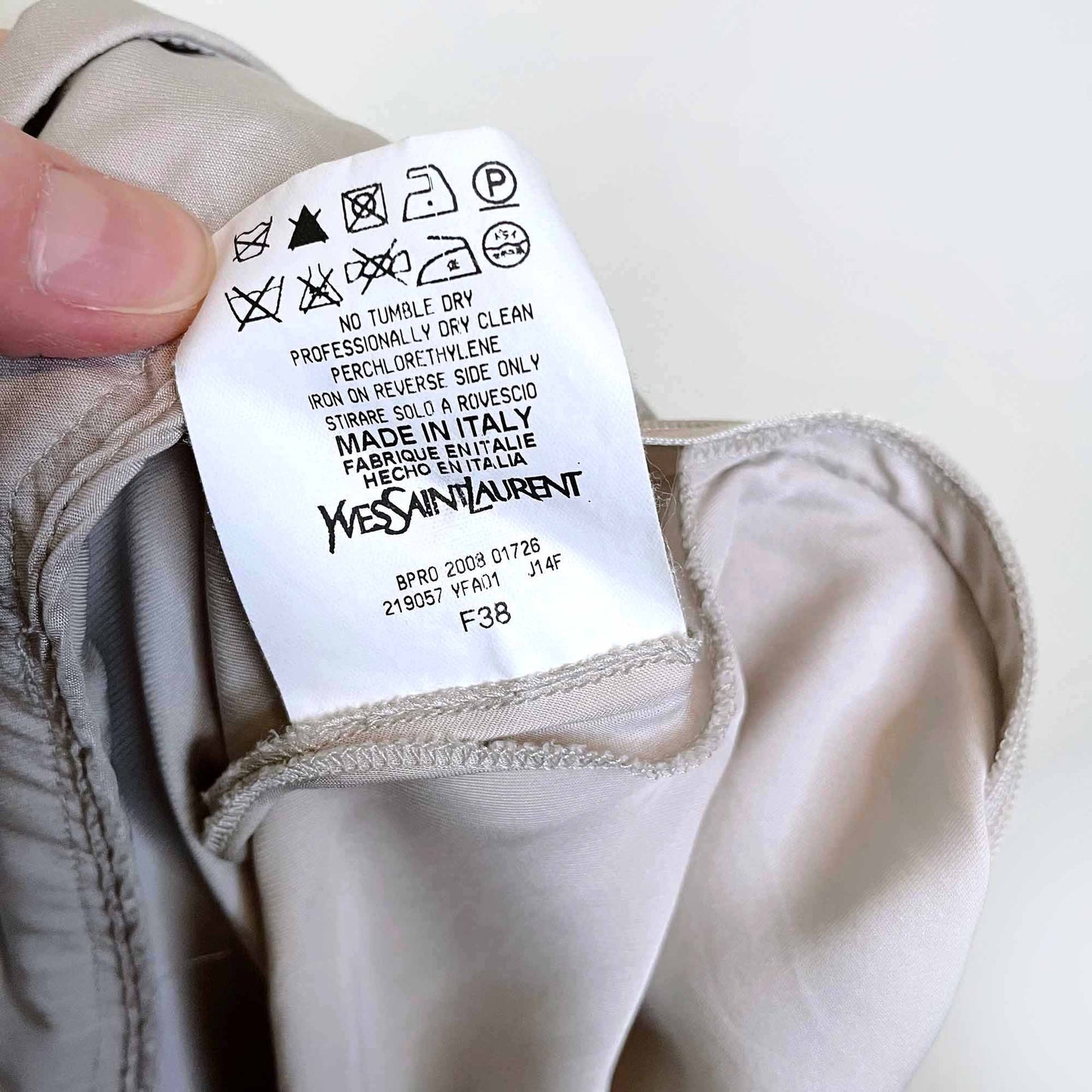 yves saint laurent 2009 cream silk harem pants - size 38