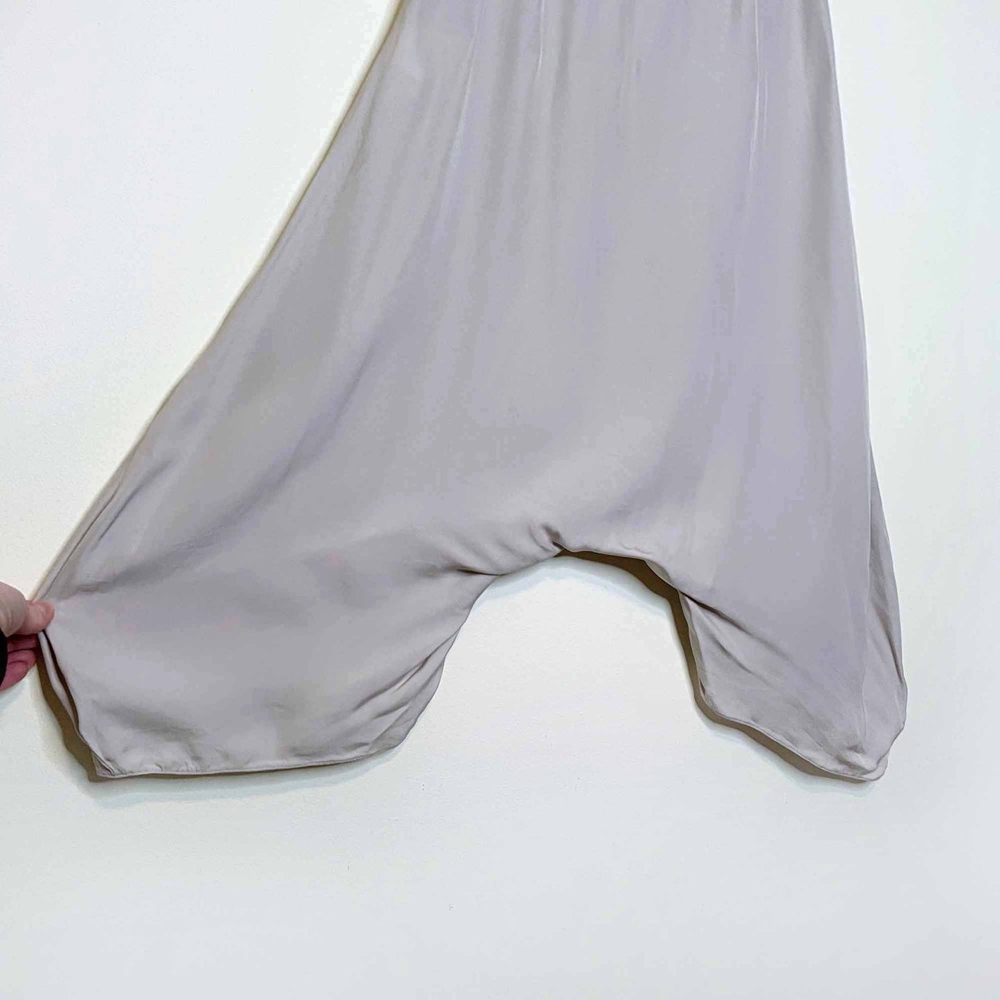 yves saint laurent 2009 cream silk harem pants - size 38