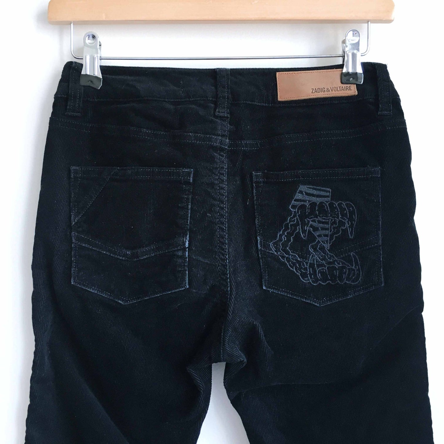 zadig & voltaire eva velour tuxedo cords - size 34