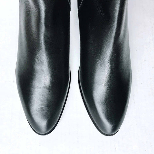 Zara black leather ankle boot - size 8
