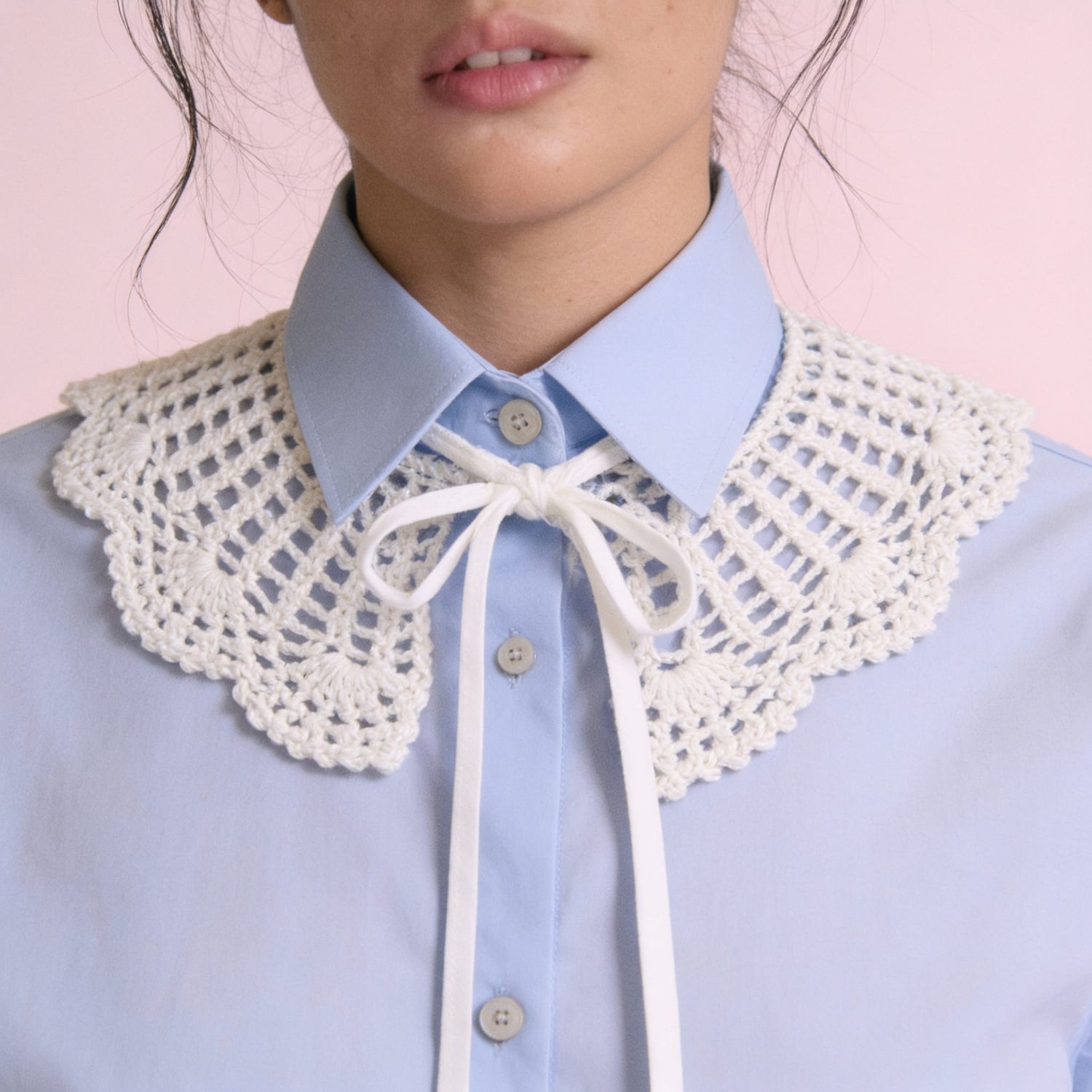 crochet collars - good market thrift store