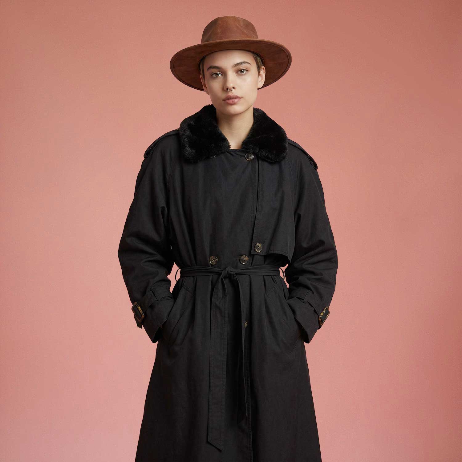 trench coats - good market thrift store