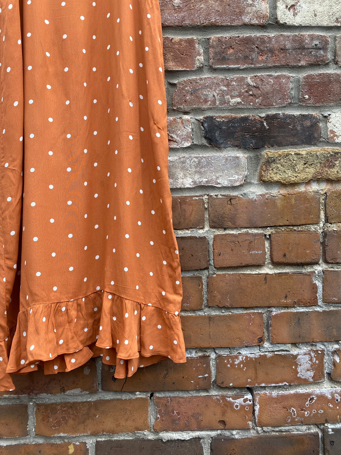 for love & lemons natalia dot midi dress