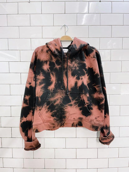tna bleach dye cropped hoodie