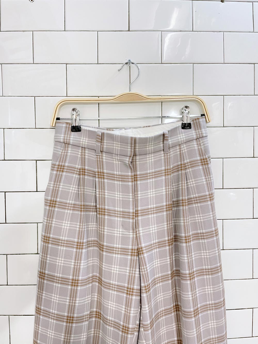 wilfred the effortless pant plaid pleated trouser