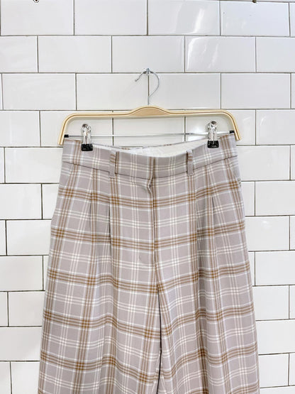 wilfred the effortless pant plaid pleated trouser