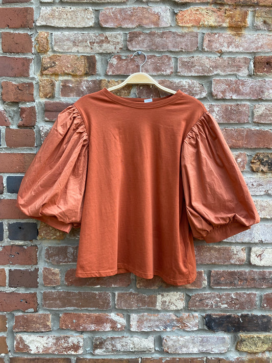 en saison voluminous puff sleeve tee
