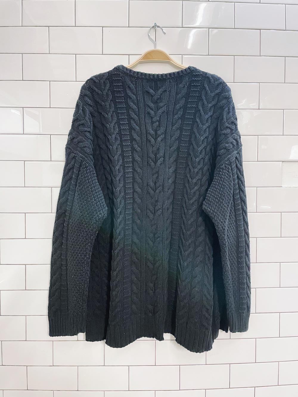 lauren RL cotton-blend cable knit sweater