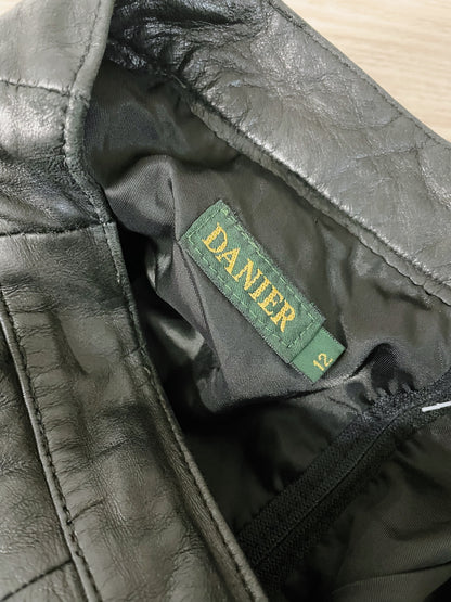 vintage danier butter leather maxi skirt