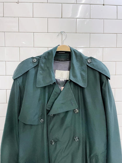 vintage london fog wool lined soft trench coat